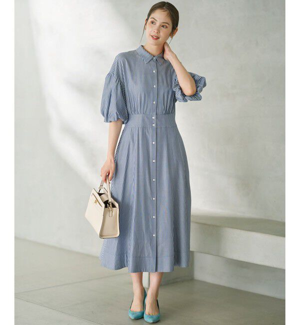 組曲「【WEB限定カラーあり】ボリュームスリーブシャツワンピース」|ワンピース|