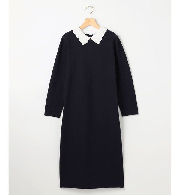 組曲「レースライク襟付きニットワンピース」|ワンピース|