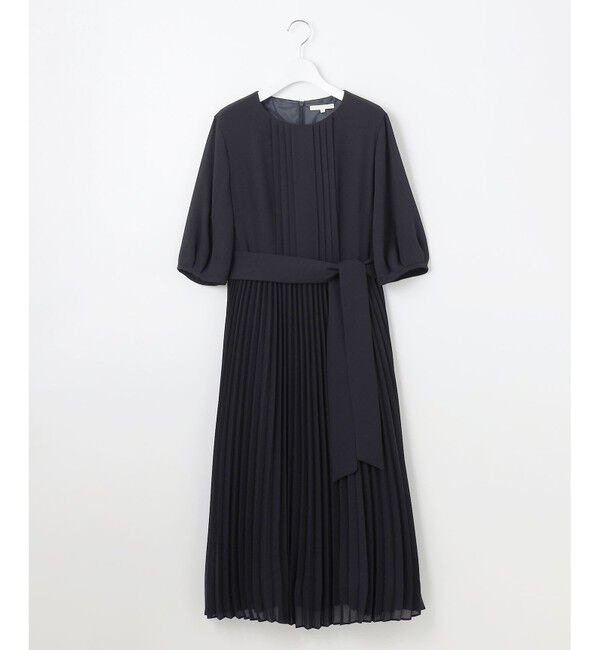 自由区「【洗える】シフォンプリーツ ワンピース」|ワンピース|
