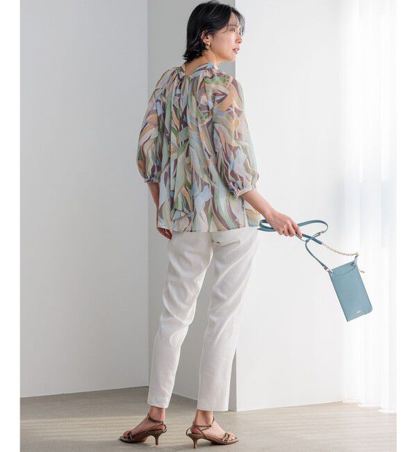 23区「【洗える】リネンレーヨンストレッチ テーパードパンツ」|その他|