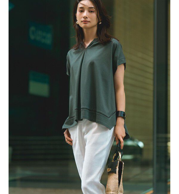 23区「【洗える】リネンレーヨンストレッチ テーパードパンツ」|その他|