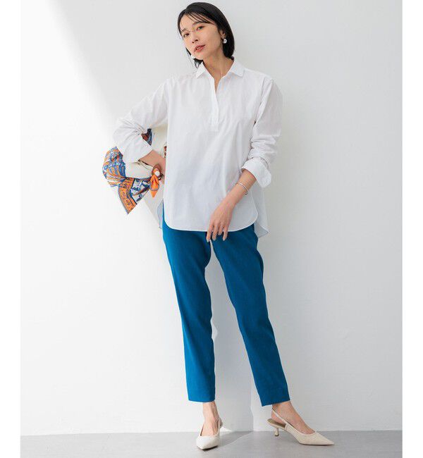 23区「【洗える】リネンレーヨンストレッチ テーパードパンツ」|その他|