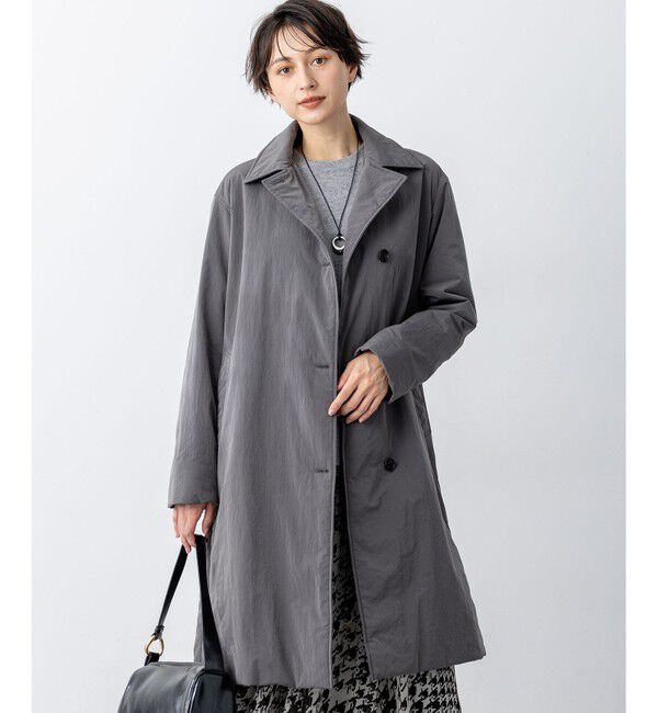 23区「【洗える】LIMONTA ステンカラー ライトアウター」|ダウン|グレー系
