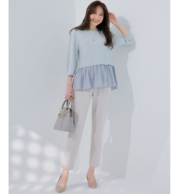 ANY SIS「【大人百花掲載 ヨンアさん着用】シリーズ累計7万本突破！サーモ2WAYストレッチ テーパードパンツ」|その他|アイボリー