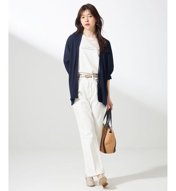 ANY SIS「【美Denimシリーズ】センタープレスセミフレア デニム」|デニム|