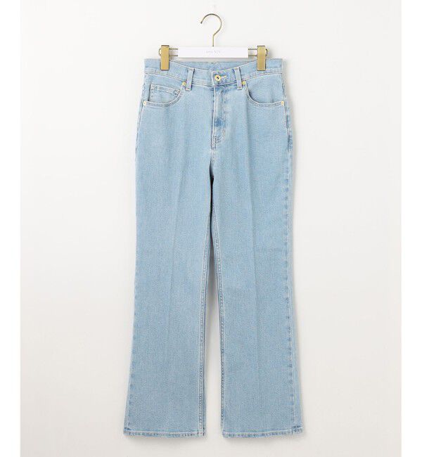 ANY SIS「【美Denimシリーズ】センタープレスセミフレア デニム」|デニム|