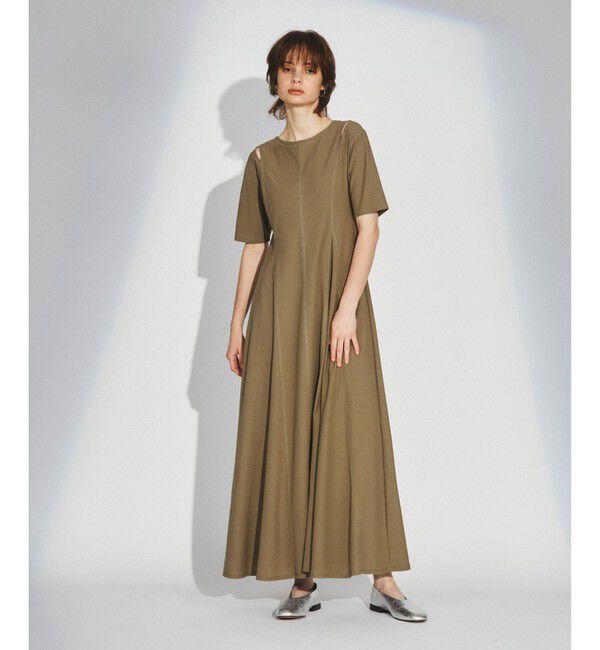 Diagram「切替フレアカットワンピース」|ワンピース|カーキ