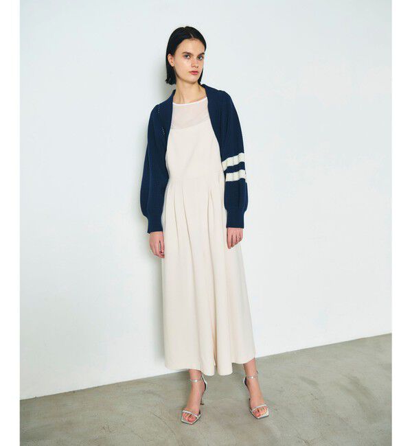 Diagram「畦ショートニットカーディガン」|カーディガン|ネイビー