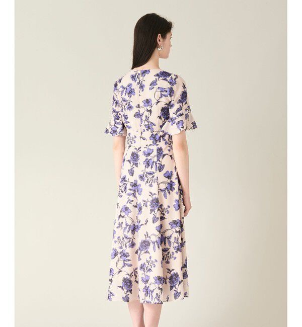 GRACE CONTINENTAL「フラワープリントフレアワンピース」|ワンピース|