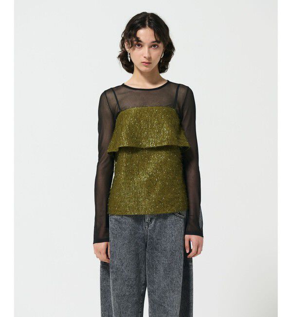 Diagram「フリンジジャガードノースリーブ トップ」|その他|