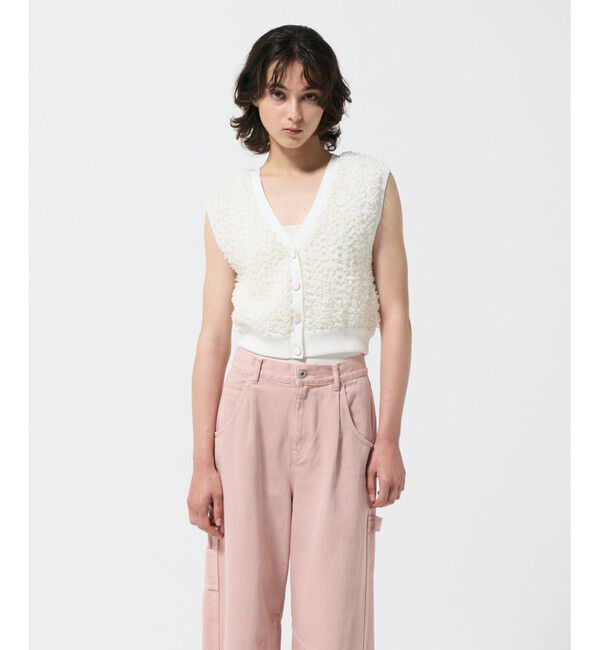 Diagram「チュールフリルニットベスト」|ベスト・ジレ|ホワイト