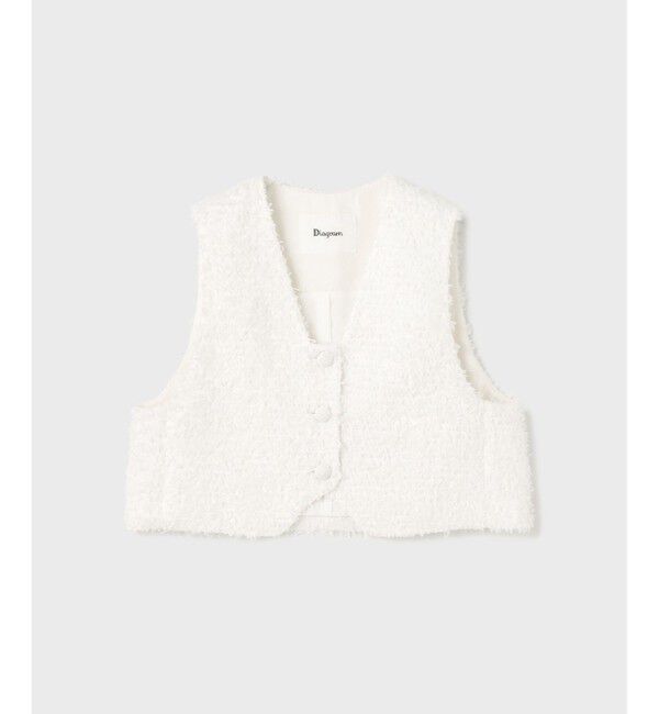  「ツイードショートジレジャケット」|ベスト・ジレ|