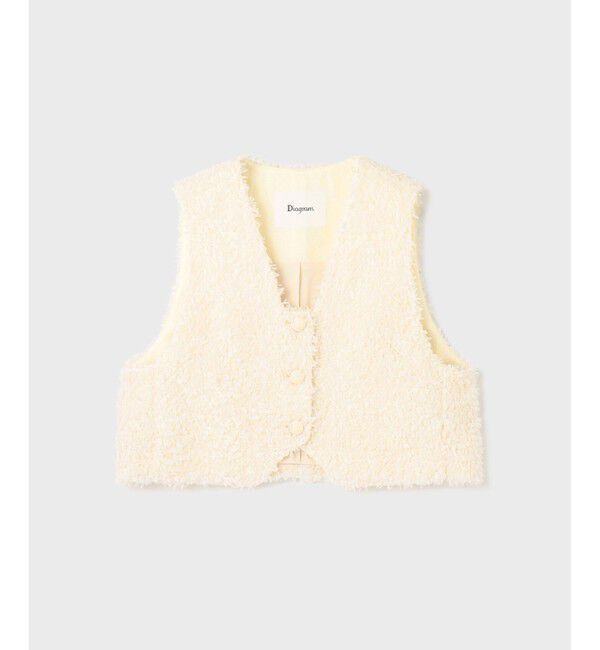  「ツイードショートジレジャケット」|ベスト・ジレ|