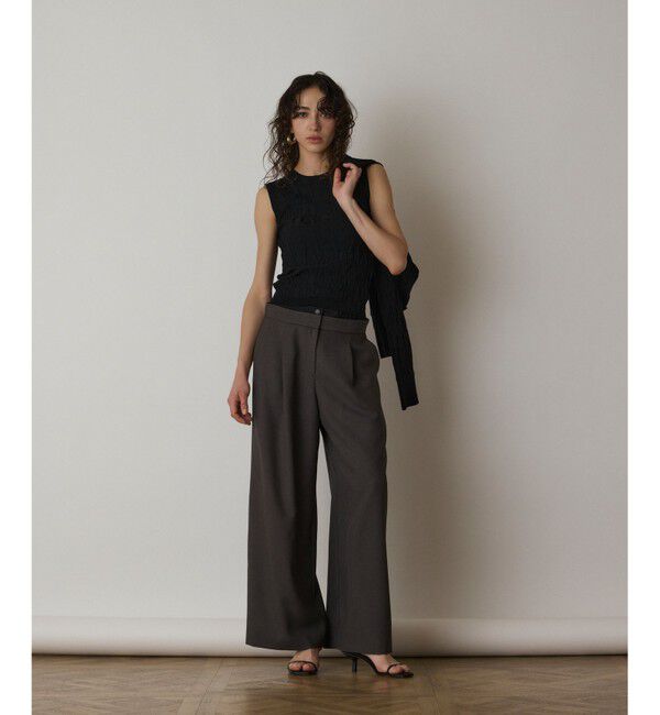  「モノグラムニットトップ」|ニット・セーター|ブラック