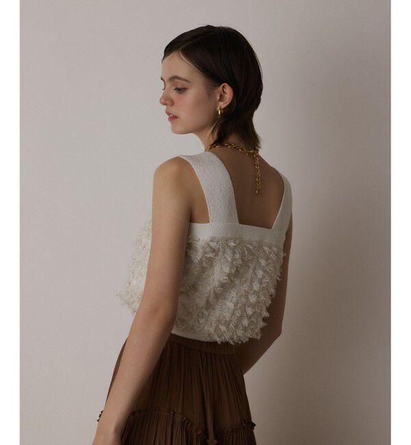  「フリンジニットベアトップ」|ニット・セーター|