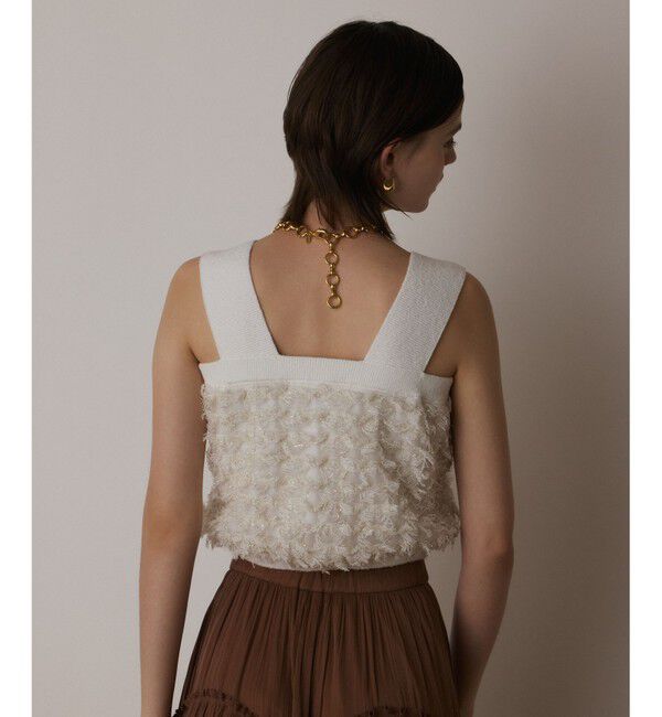  「フリンジニットベアトップ」|ニット・セーター|