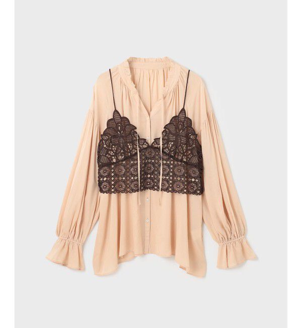 GRACE CONTINENTAL「レースキャミ付カフタンブラウス」|シャツ・ブラウス|