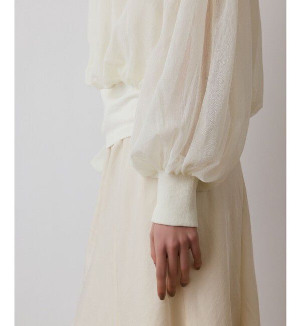 GRACE CONTINENTAL「シアーニットバルーンジャケット」|ブルゾン・スタジャン|