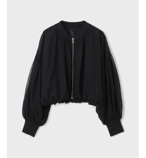 GRACE CONTINENTAL「シアーニットバルーンジャケット」|ブルゾン・スタジャン|