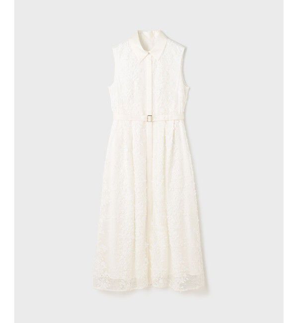 GRACE CONTINENTAL「フラワーライン刺繍ワンピース」|ワンピース|