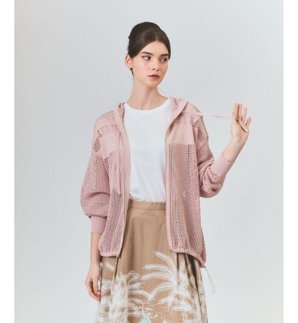 Grace Class「ボーダーメッシュフーディ」|パーカー|