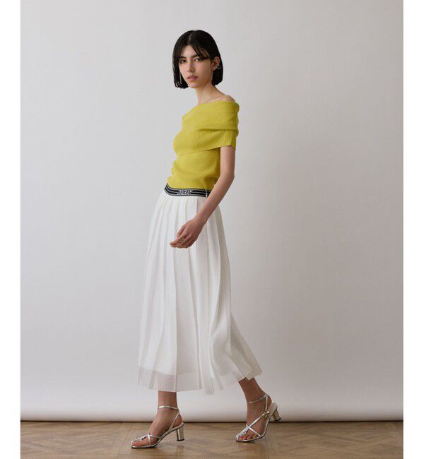 Diagram「オフショルリブニットトップ」|その他|イエロー