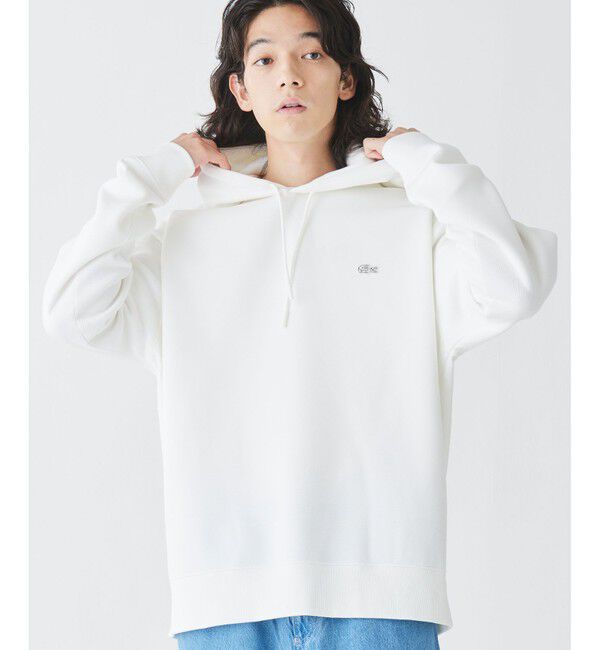 LACOSTE「鹿の子ニットワントーンフーディー / 鹿の子ニットプルオーバーパーカー」|パーカー|