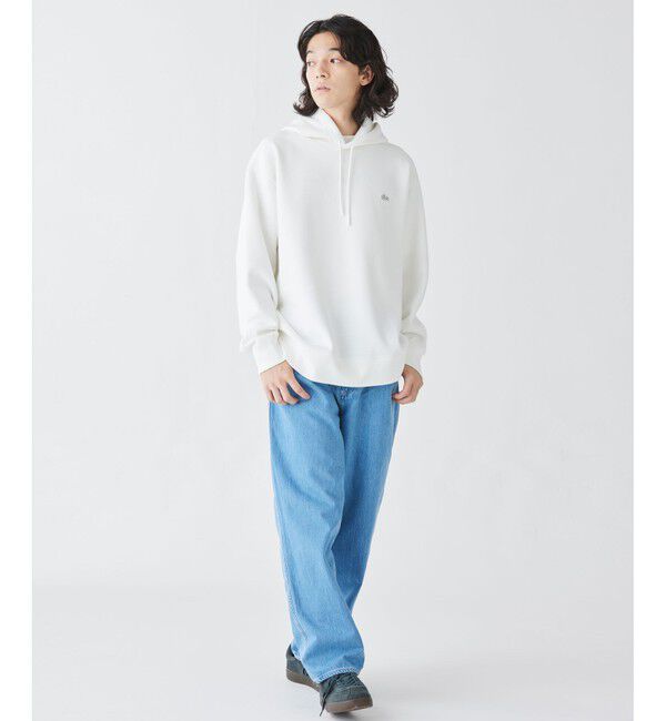 LACOSTE「鹿の子ニットワントーンフーディー / 鹿の子ニットプルオーバーパーカー」|パーカー|