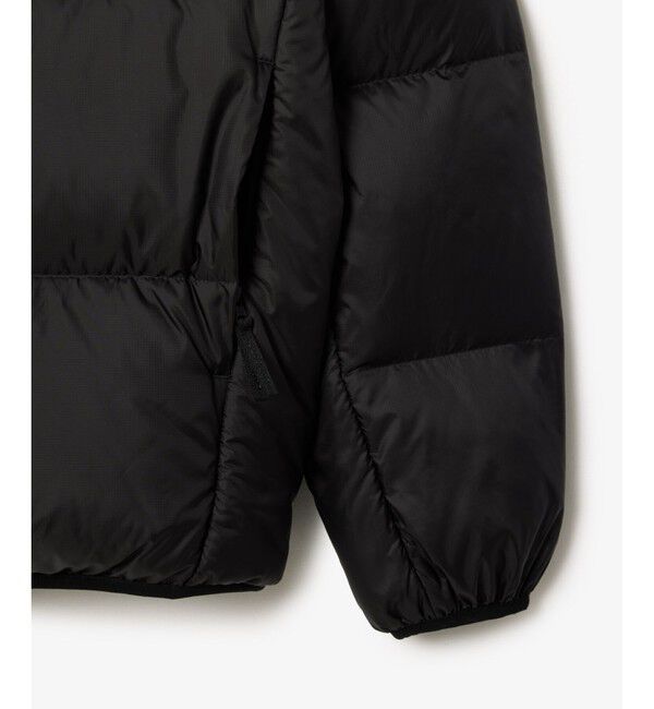 LACOSTE「撥水 バックステッチ スタンドカラー フーデッドダウンジャケット」|ダウン|