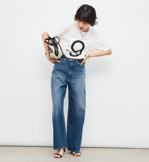 Rie Miller「【RM denim】ソフトルーズストレートデニム」|デニム|