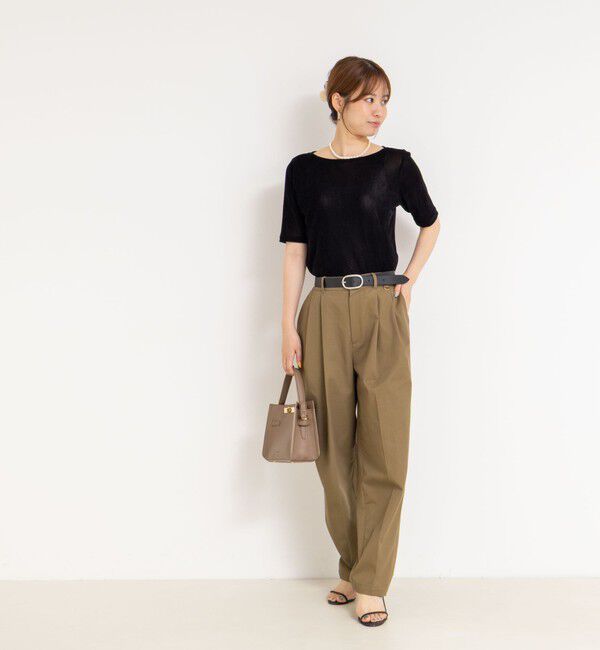 NOLLEY'S「フロッキーチュールボートネックプルオーバーカットソー」|Tシャツ・カットソー|