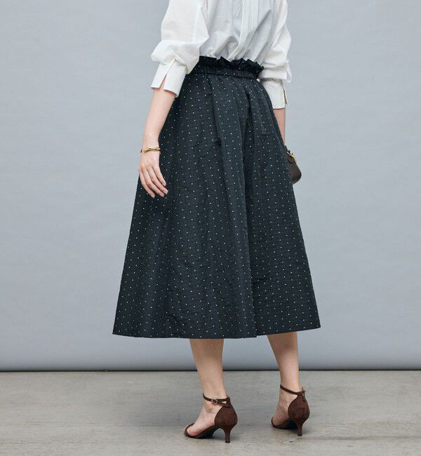 NOLLEY'S sophi「ウォッシャブルラメジャガードフレアスカート」|スカート|