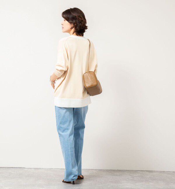 NOLLEY'S sophi「《手洗い可能》マルチファンクション配色Vネックカーディガン」|カーディガン|