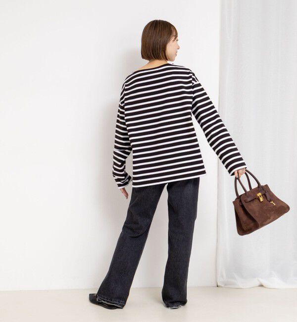 Rie Miller「BIGマリンボーダーボートネックプルオーバーカットソー」|Tシャツ・カットソー|