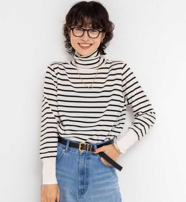 NOLLEY'S「《手洗い可能》《アンサンブル対応》18G天竺ハイネックプルオーバーニット」|ニット・セーター|