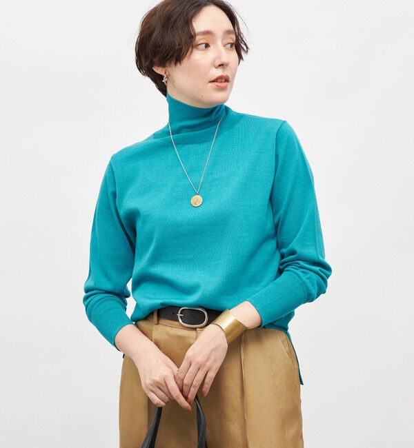 NOLLEY'S「《手洗い可能》《アンサンブル対応》18G天竺ハイネックプルオーバーニット」|ニット・セーター|