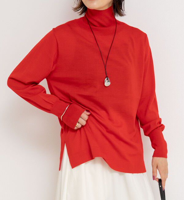 NOLLEY'S「《手洗い可能》《アンサンブル対応》18G天竺ハイネックプルオーバーニット」|ニット・セーター|