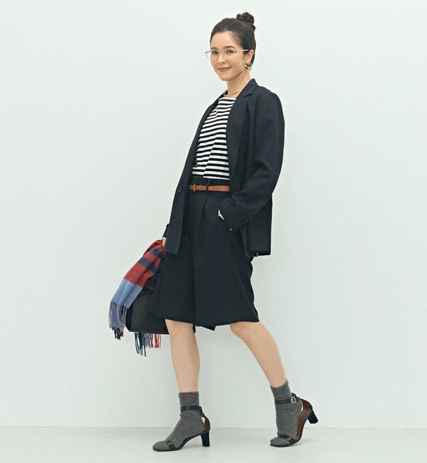 NOLLEY'S「《セットアップ対応》ウォッシャブルウール調ストレッチハーフパンツ」|その他|