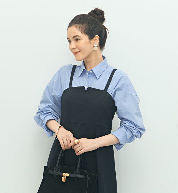 NOLLEY'S「ウォッシャブルウール調ストレッチキャミワンピース」|ワンピース|