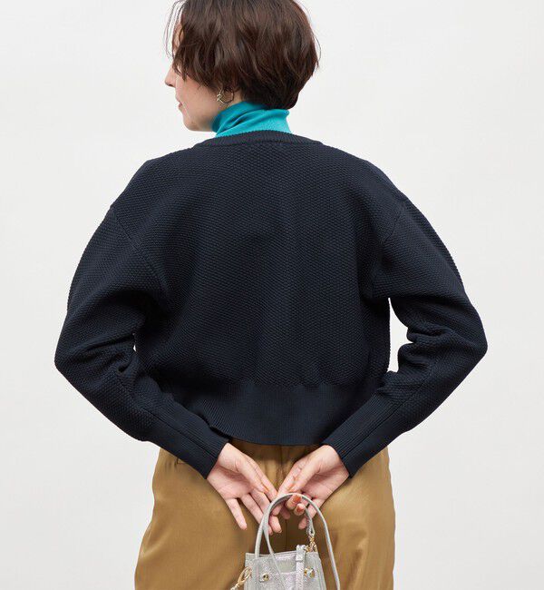 NOLLEY'S「《手洗い可能》鹿の子編みクルーネックカーディガン」|カーディガン|