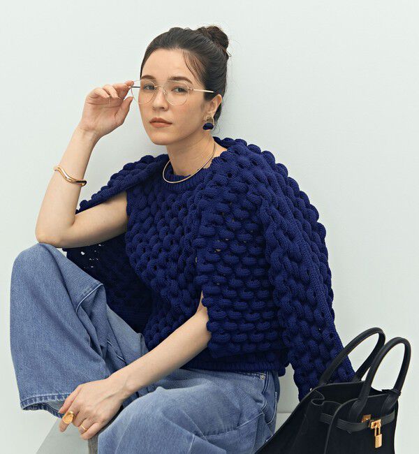 Laraaji「《手洗い可能》3D柄ボレロカーディガン」|カーディガン|