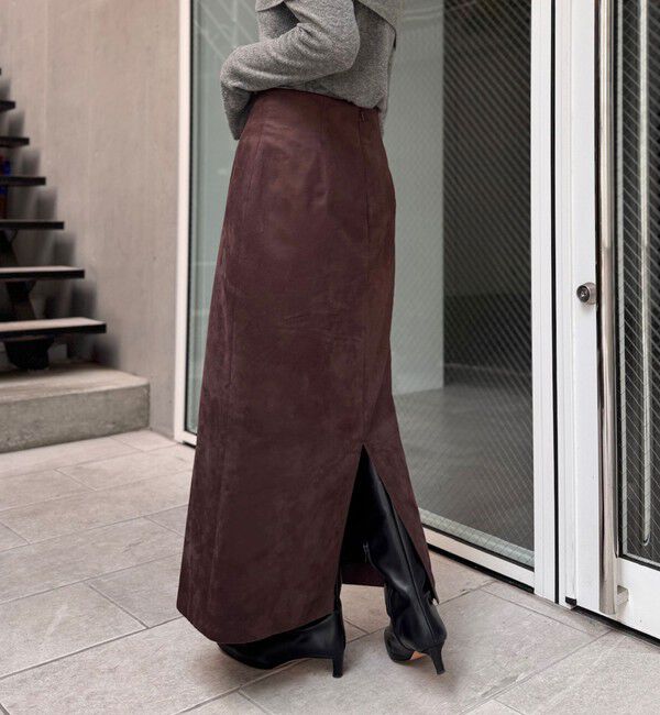 NOLLEY'S sophi「《セットアップ対応》フェイクスエードハイウエストタイトスカート」|スカート|