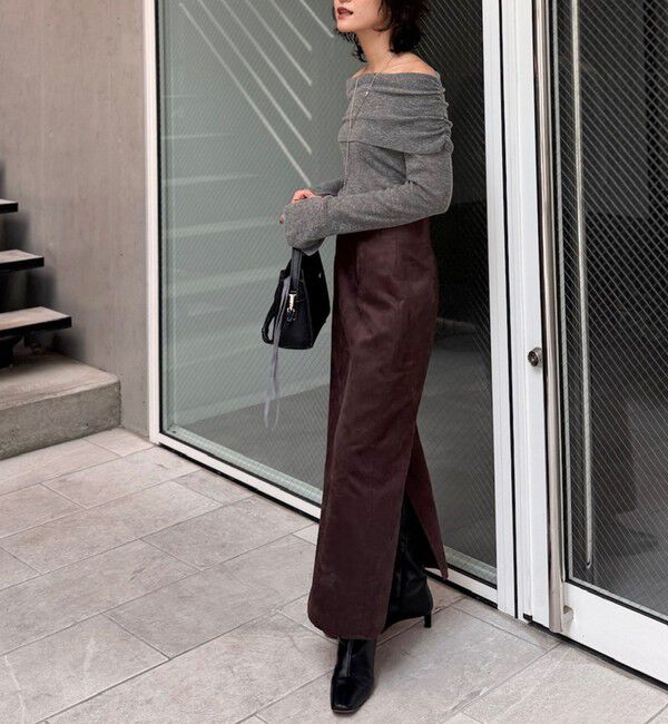 NOLLEY'S sophi「《セットアップ対応》フェイクスエードハイウエストタイトスカート」|スカート|