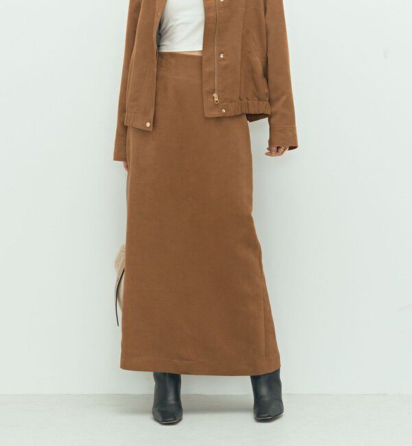 NOLLEY'S sophi「《セットアップ対応》フェイクスエードハイウエストタイトスカート」|スカート|