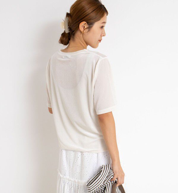 NOLLEY'S「シアートリコットベロアプリントTシャツ」|Tシャツ・カットソー|