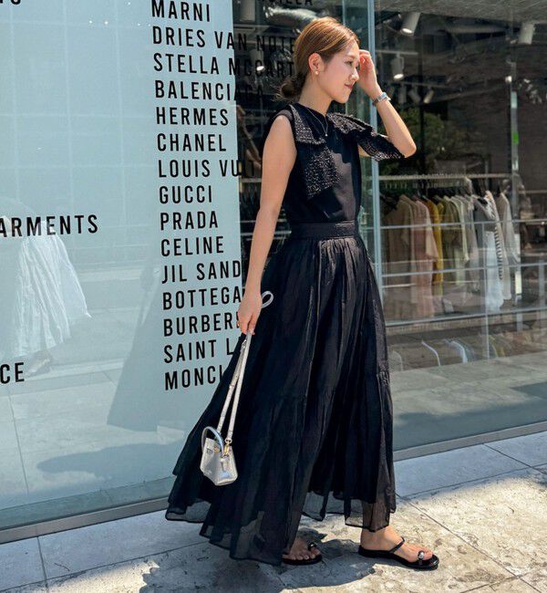 NOLLEY'S「【MARILYN MOON/マリリーンムーン】ウォッシャブルシアースターチコットンギャザースカート」|フレア|