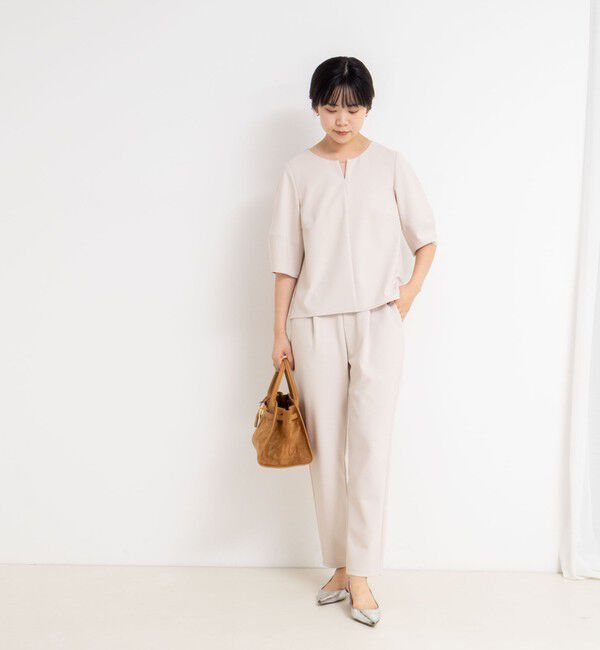 NOLLEY'S sophi「《セットアップ対応》ウォッシャブルカットジョーゼットテーパードパンツ」|その他|