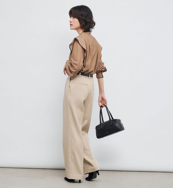 NOLLEY'S「ウォッシャブル配色パイピングブラウス」|シャツ・ブラウス|