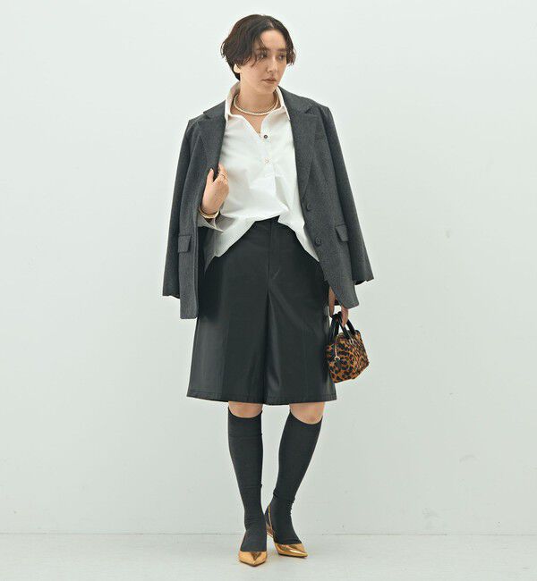 NOLLEY'S sophi「《セットアップ対応》ウォッシャブルフェイクレザーハーフパンツ」|その他|