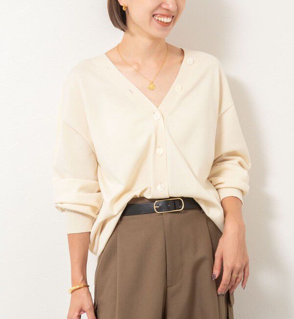 NOLLEY'S「《手洗い可能》《アンサンブル対応》バウンドウール3WAYカーディガン」|カーディガン|オフホワイト